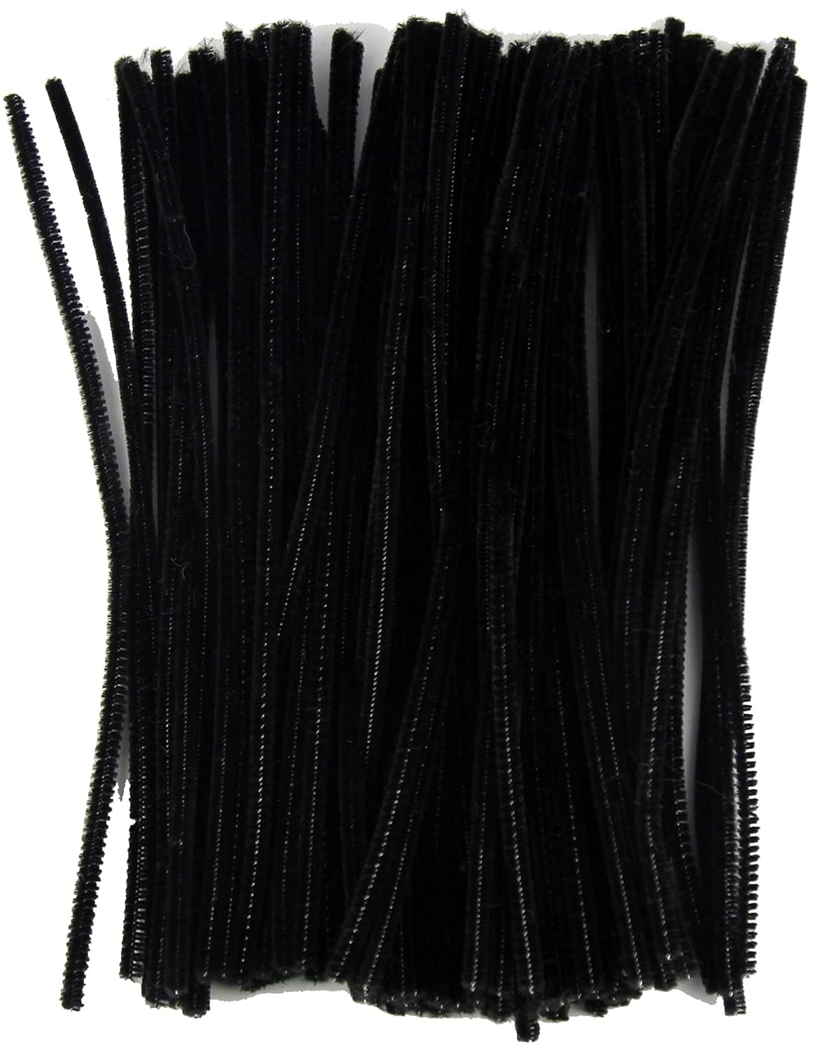 Touch of Nature – Tallos de chenilla de 0.236 in x 12 pulgadas, 100Pkg-negro