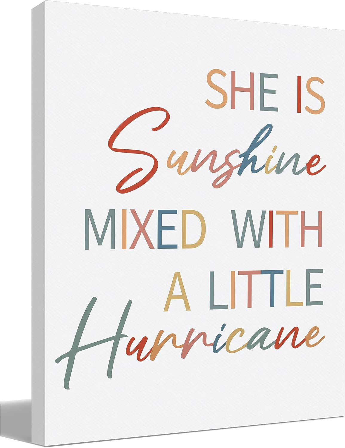 She is Sunshine Mixed with a Little Hurricane – Lienzo decorativo para la pared del cuarto del bebé, decoración para el hogar, habitación de bebé,