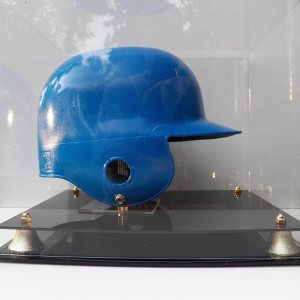 Vitrina para casco de bateo de béisbol con base de dos niveles y soporte Vitrina para casco de bateo de béisbol con base de dos niveles y soporte