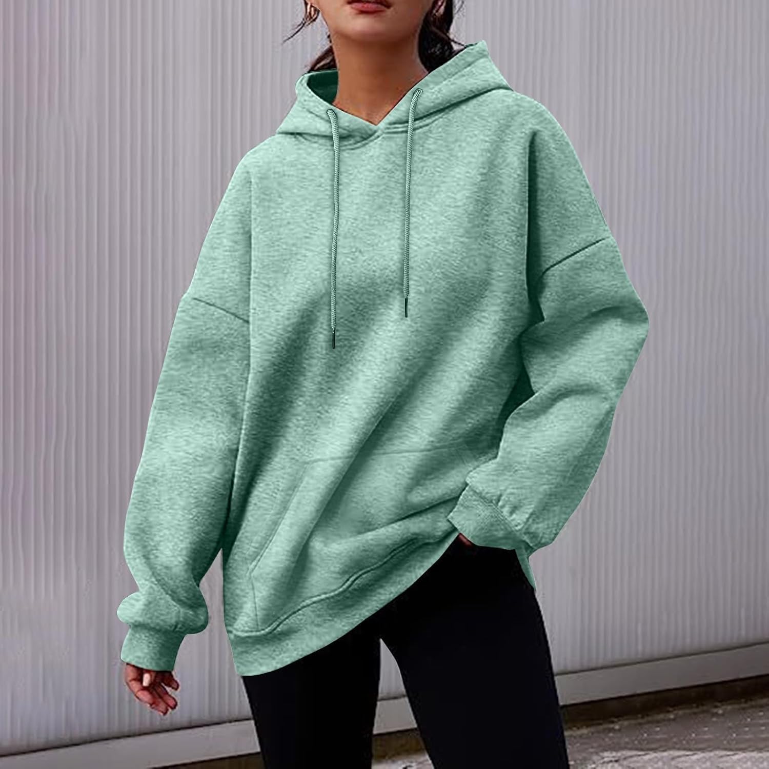 COTECRAM Sudaderas de gran tamaño para mujer, sudadera de manga larga con capucha, ropa de otoño e invierno 2023