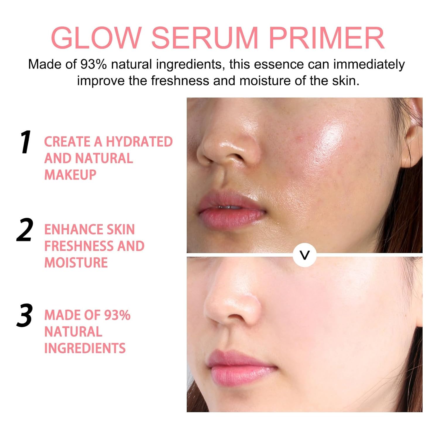 Essence Glow Serum, Essence Watermelon Glow Serum, Essence Good Stuff Glow Serum Primer, ilumina la piel, adecuado para hidratar todo tipo de piel