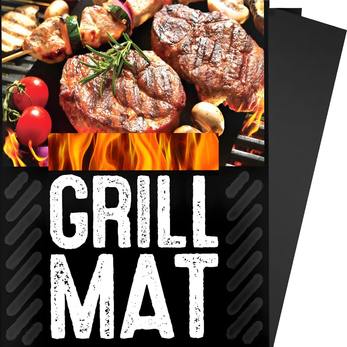 3 unidades de hojas de alfombrilla para parrilla BBQ, 100% antiadherentes, extra gruesas, reutilizables y aptas para el lavavajillas (13 x 15.75