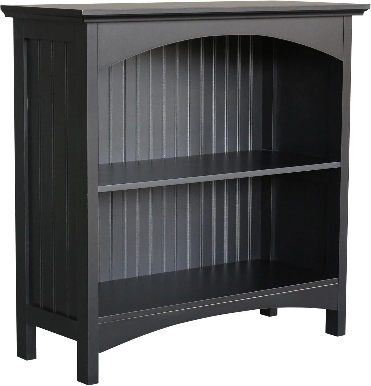 eHemco Estantería de 2 niveles con 2 soportes arqueados, 29 pulgadas, color negro