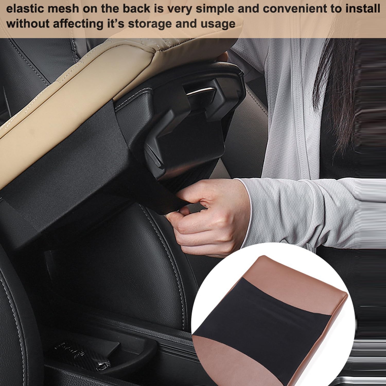 Funda para reposabrazos de automóvil, almohadilla universal de espuma viscoelástica para consola central de automóvil, cojín para reposabrazos de
