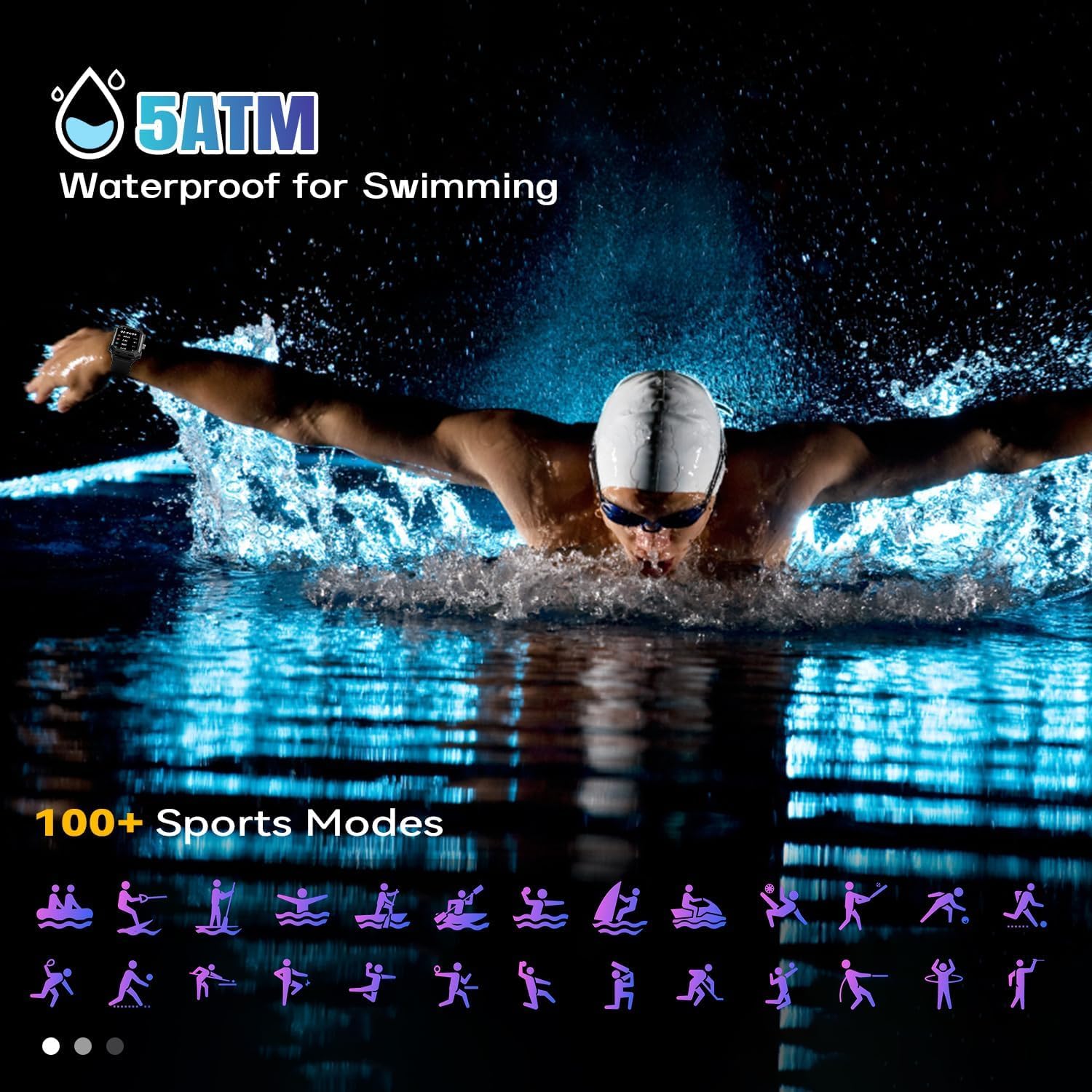 Alpha Gear – Relojes inteligentes militares para hombre, tácticos, resistentes al agua, 5 ATM, resistente al agua, duradero, rival, rastreador de