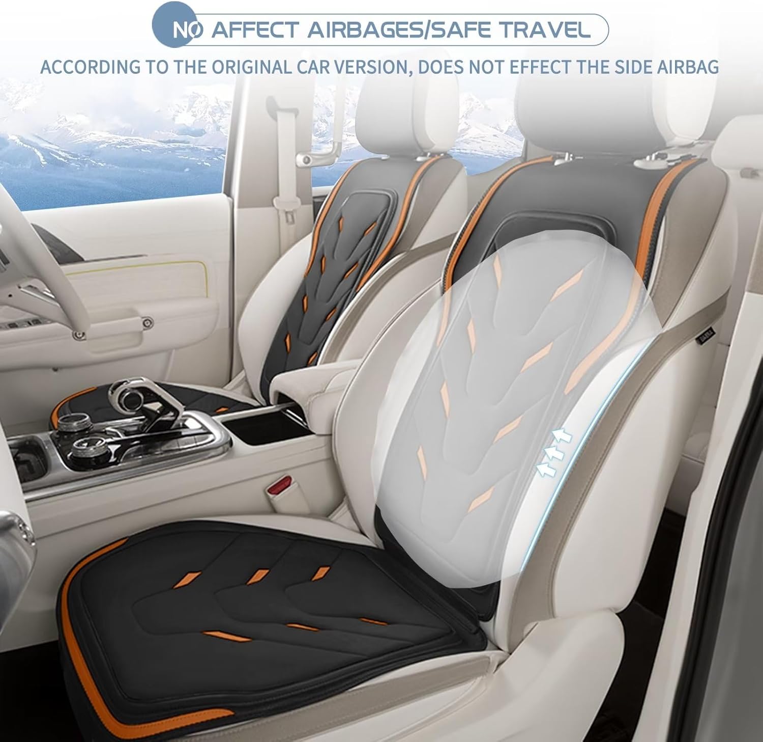 AOMSAZTO Cojín de asiento de automóvil para Mazda CX-9 2009-2021, funda de asiento delantero transpirable de lujo, impermeable, de piel sintética,