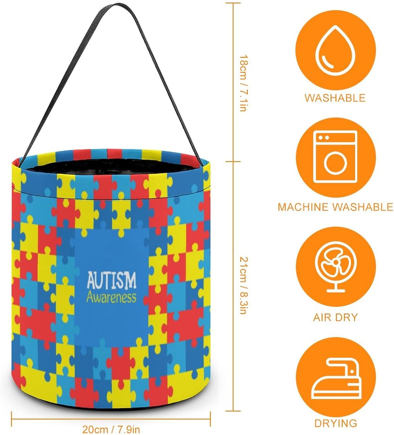 Cesta de dulces para niños, para concientización sobre el autismo, para Halloween, fiesta, decoración del hogar