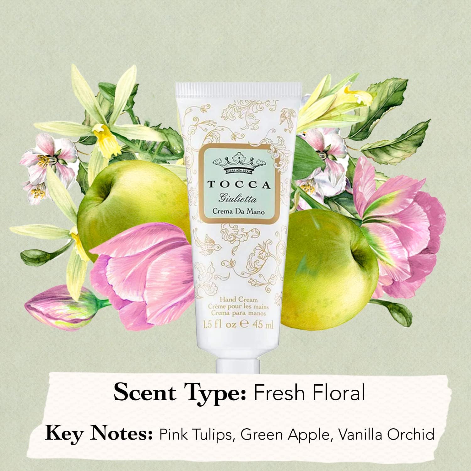 Tocca Crema Veloce Mini Crema de Manos Set de Regalo (Incluye Cleopatra, Stella, Florence)  Crema Hidratante para Manos, cada una 1.5 oz