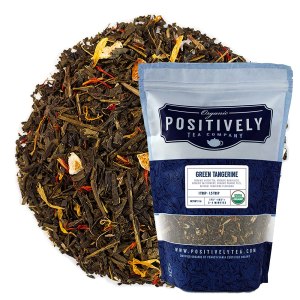 Organic Positively Tea Company, Mandarina verde, té verde, hoja suelta, 16 onzas Organic Positively Tea Company, Mandarina verde, té verde, hoja suelta, 16 onzas