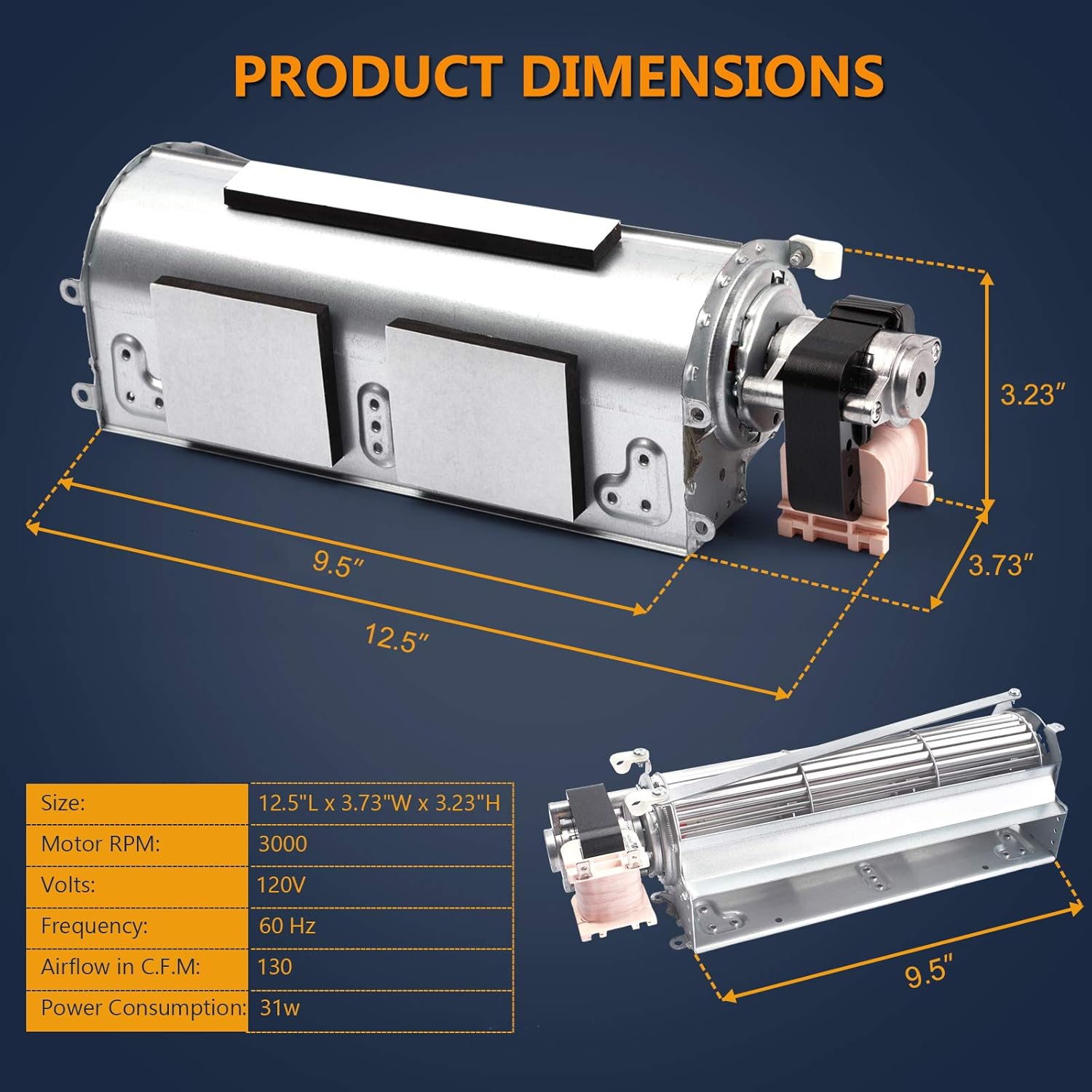 Criditpid FBK-100, FBK-200, FBK-250, BLOT – Ventilador de repuesto para Lennox, Superior, Monessen, Majestic, Astria, Vermont Castings, Martin