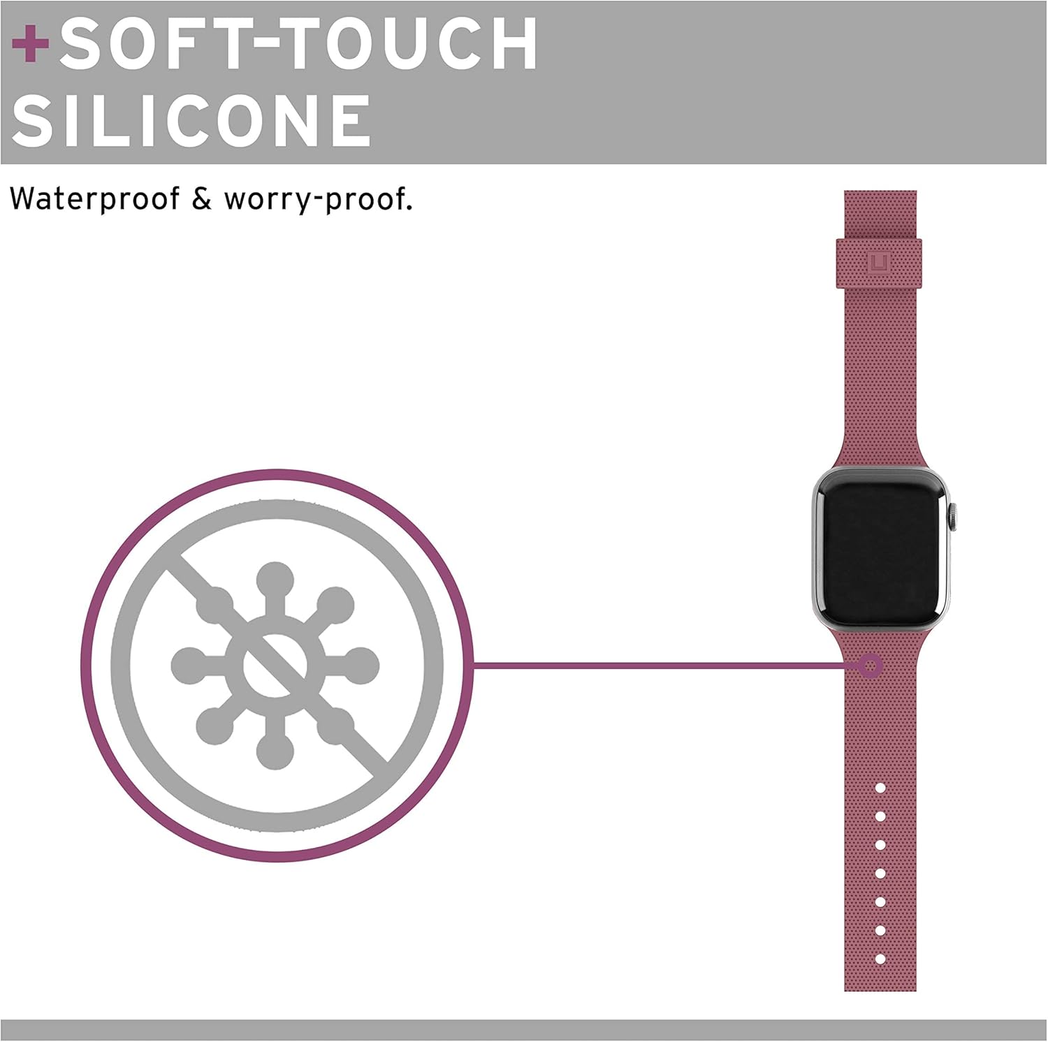 URBAN ARMOR GEAR U por UAG – Correa de reloj compatible con Apple Watch para iWatch Series Ultra 2Ultra91-8SE 2SE, se adapta a correa de reloj de
