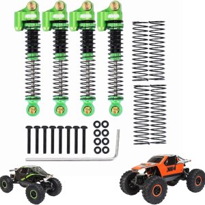 RCAWD Amortiguadores RC para Axial AX24 XC-1 4WS con mejoras de resortes adicionales, piezas de amortiguador de amortiguadores RC delanteros y RCAWD Amortiguadores RC para Axial AX24 XC-1 4WS con mejoras de resortes adicionales, piezas de amortiguador de amortiguadores RC delanteros y