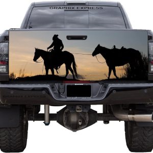 GRAPHIX EXPRESS Calcomanía para puerta trasera de camión para camionetas (T100, caballos, caballos, vaqueros), calcomanías para puerta trasera para GRAPHIX EXPRESS Calcomanía para puerta trasera de camión para camionetas (T100, caballos, caballos, vaqueros), calcomanías para puerta trasera para