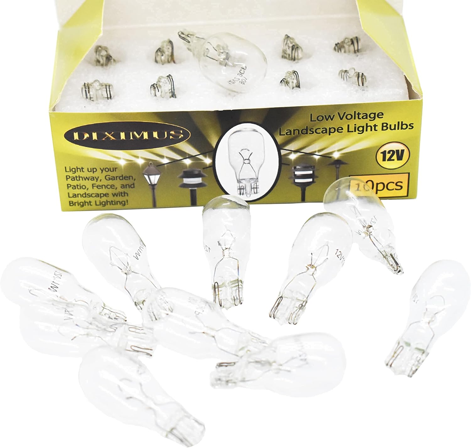 Bombillas de cuña T5 de bajo voltaje, 12 voltios y 11 W, compatibles con luces Malibú, jardín, cubierta, bombillas de patio, paquete de 10