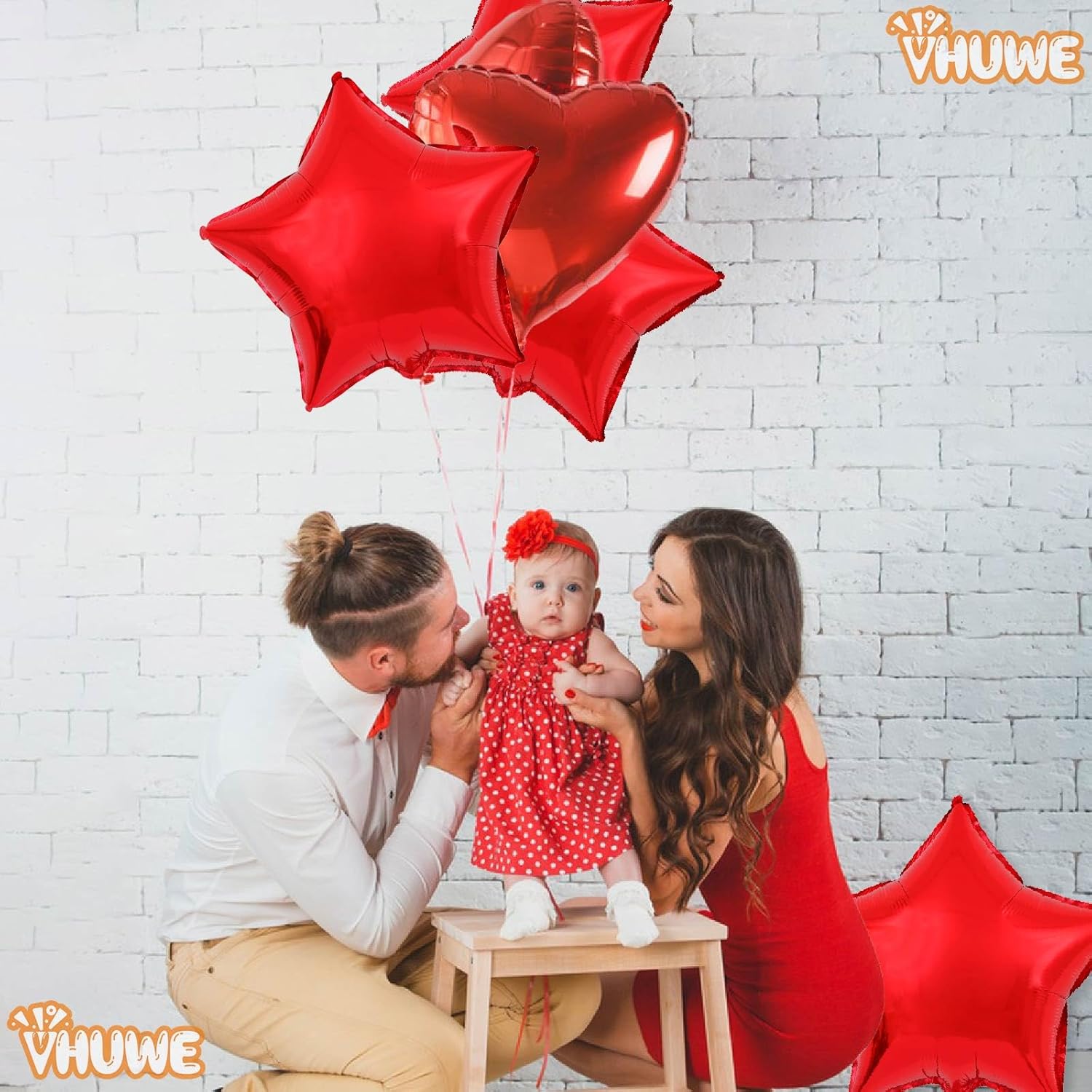 Globos de estrella roja de 18 pulgadas, 10 globos metálicos de aluminio de helio con forma de estrella roja para decoración de fiesta de cumpleaños,