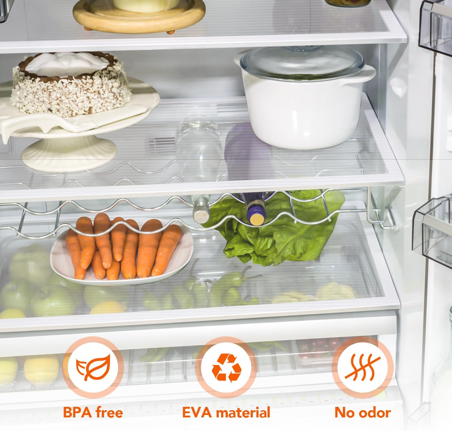 Revestimientos para armarios de cocina, revestimientos de gabinetes no adhesivos para cocina, estantes, refrigeradores, 16 pulgadas x 20 pies,