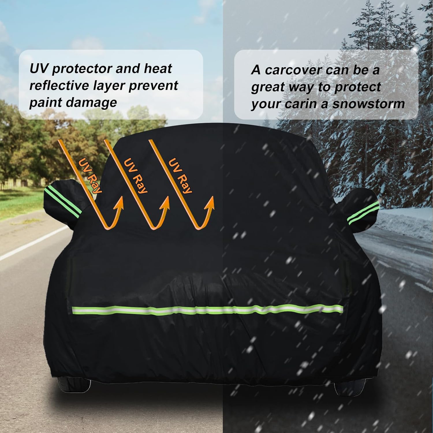 Fundas impermeables de coche para Mini Cooper S 2002-2021 de 2 puertas (negro) 210T personalizadas 6 capas resistentes al agua, protección para todo