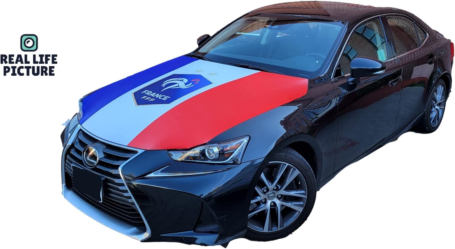 Bandera de la Copa Mundial de la FIFA de fútbol de Francia para el coche, tela elástica lavable y resistente a la intemperie, bandera no adhesiva de