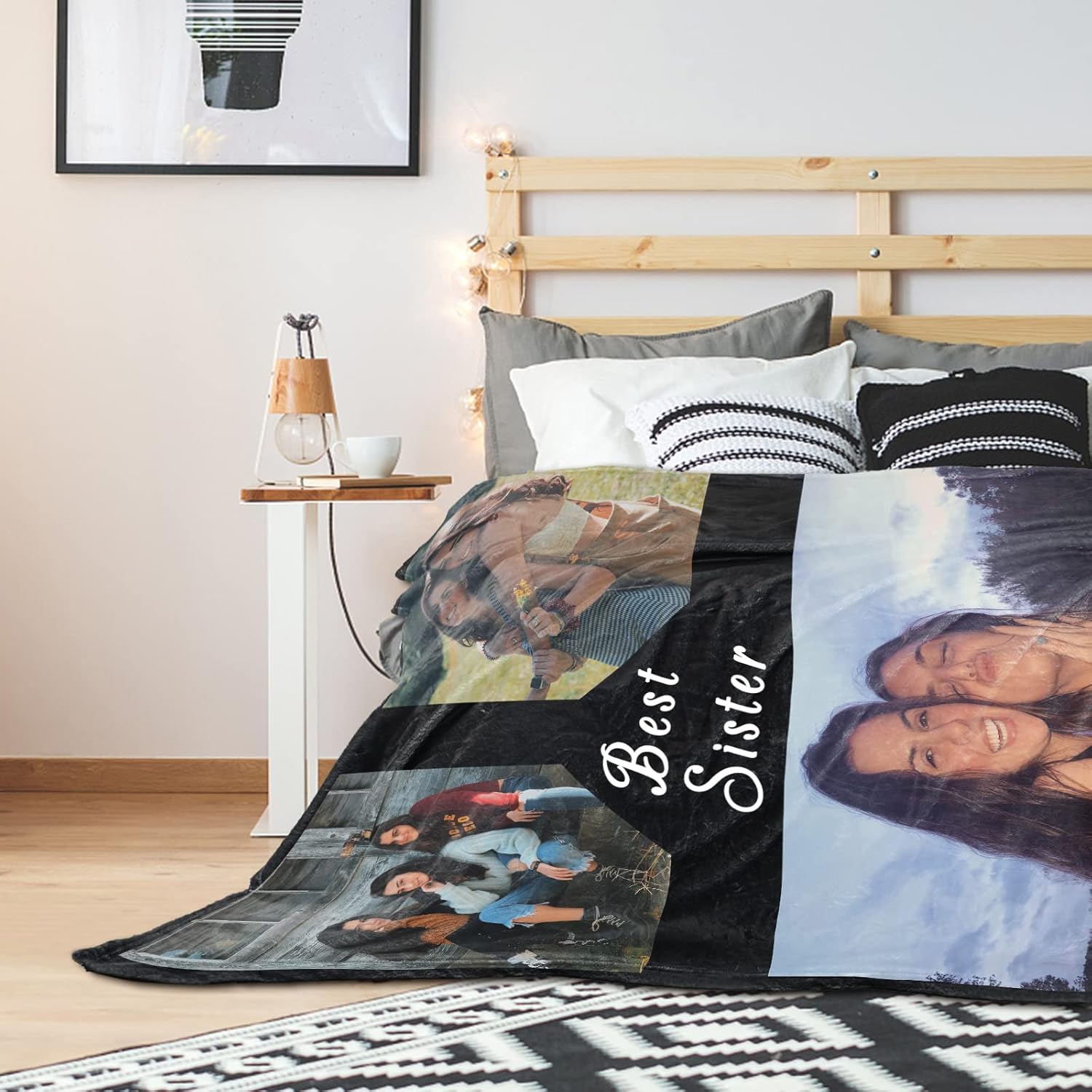 Livole Manta personalizada con imagen, manta de franela personalizada con foto y texto, manta personalizada para regalo para niños, amigos,