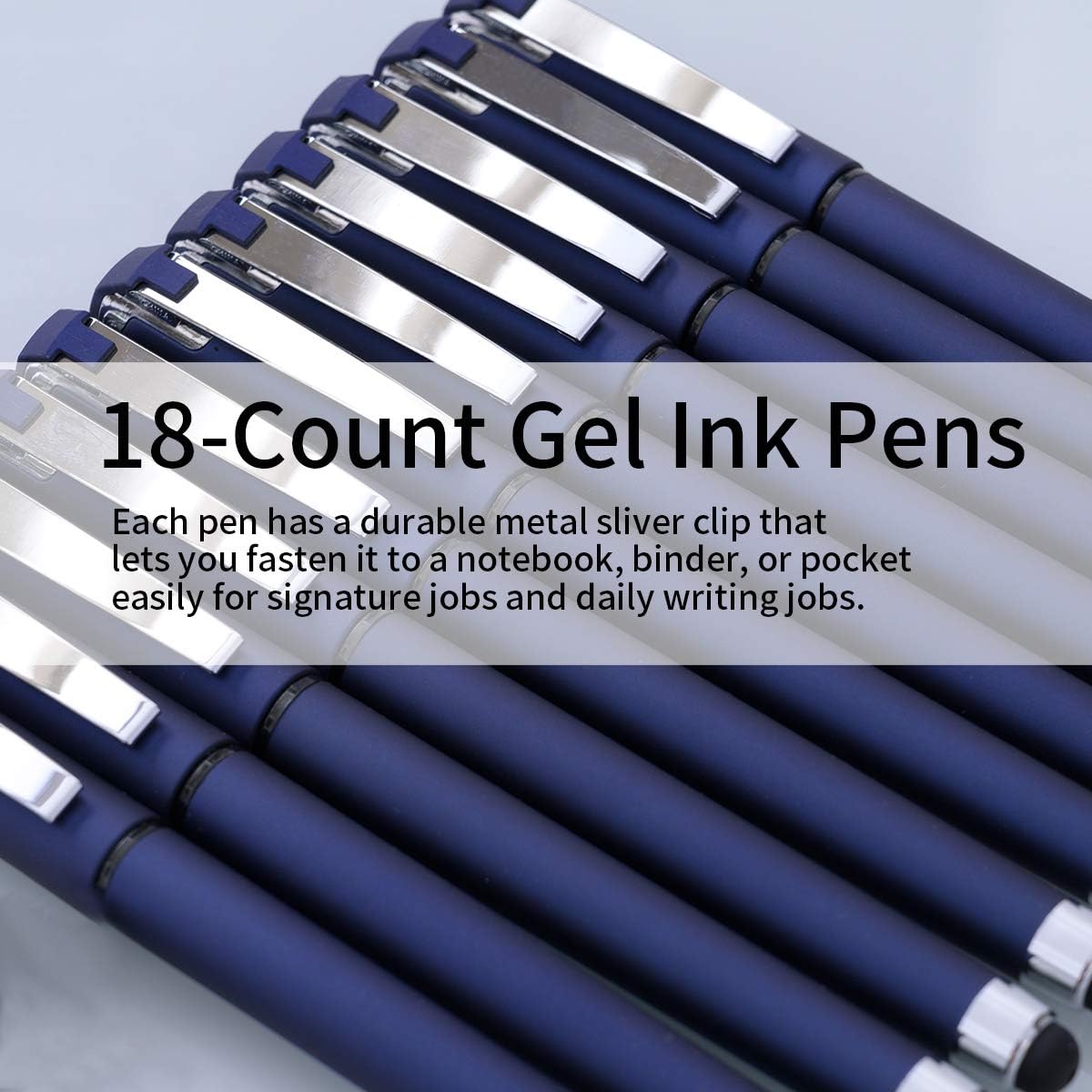 Bolígrafos de tinta de gel negra de 0.028 in de punta media 2 en 1 con lápiz capacitivo, bolígrafo de trabajo de escritura suave para oficina,