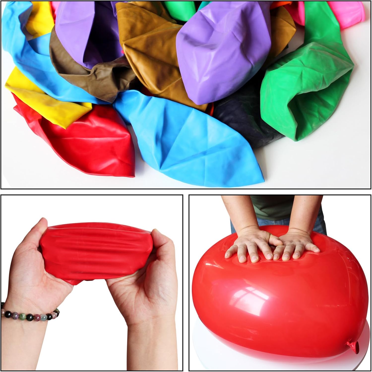 KAWKALSH 32 globos grandes surtidos, globos de látex grandes de 18 pulgadas, globos gigantes resistentes para decoraciones de cumpleaños, bodas,