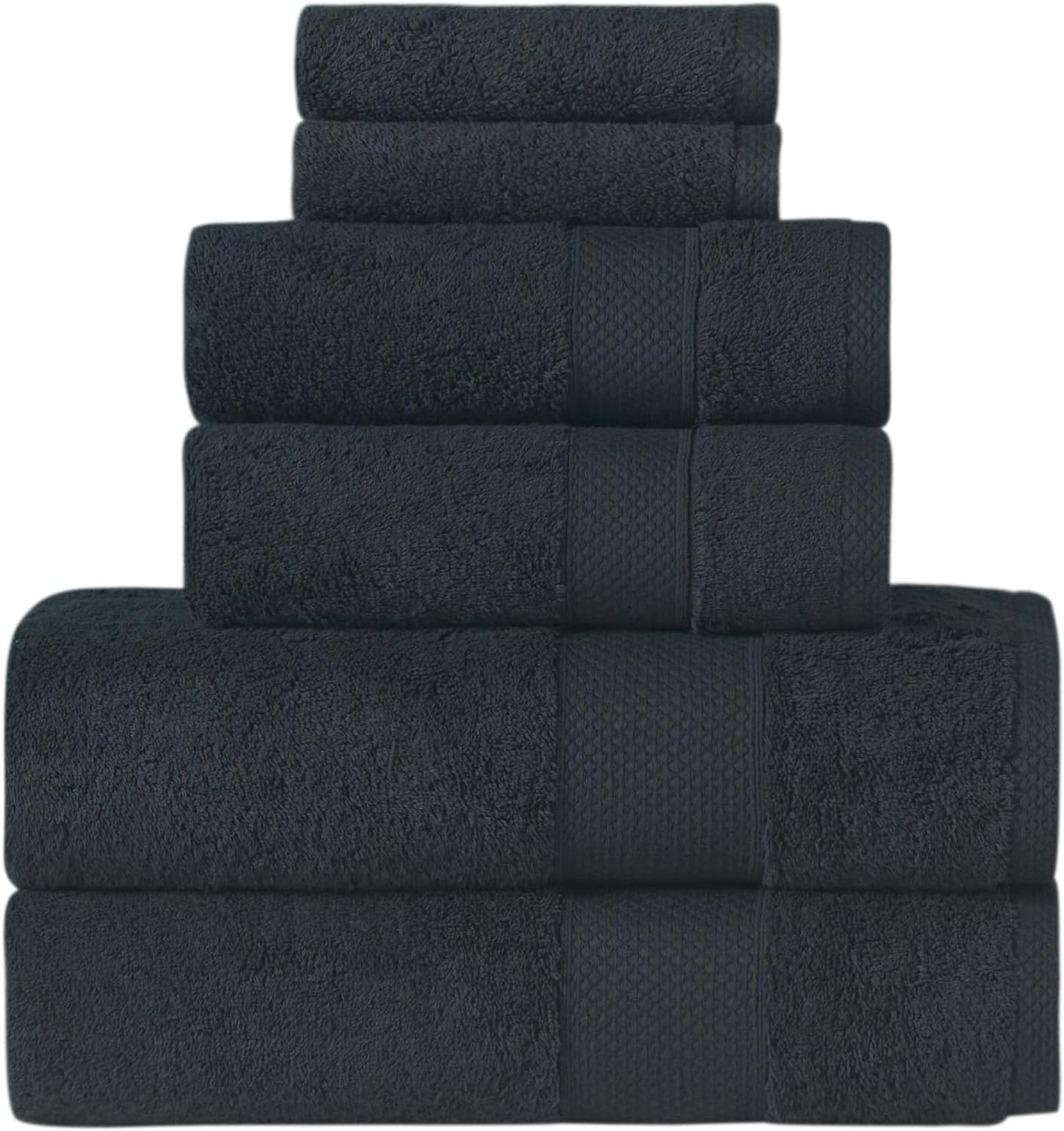 Towels Beyond – Juego de 6 toallas turcas de 100 % algodón turco, absorbentes y cómodas, incluye 2 toallas de baño, 2 toallas de mano y 2 toallas