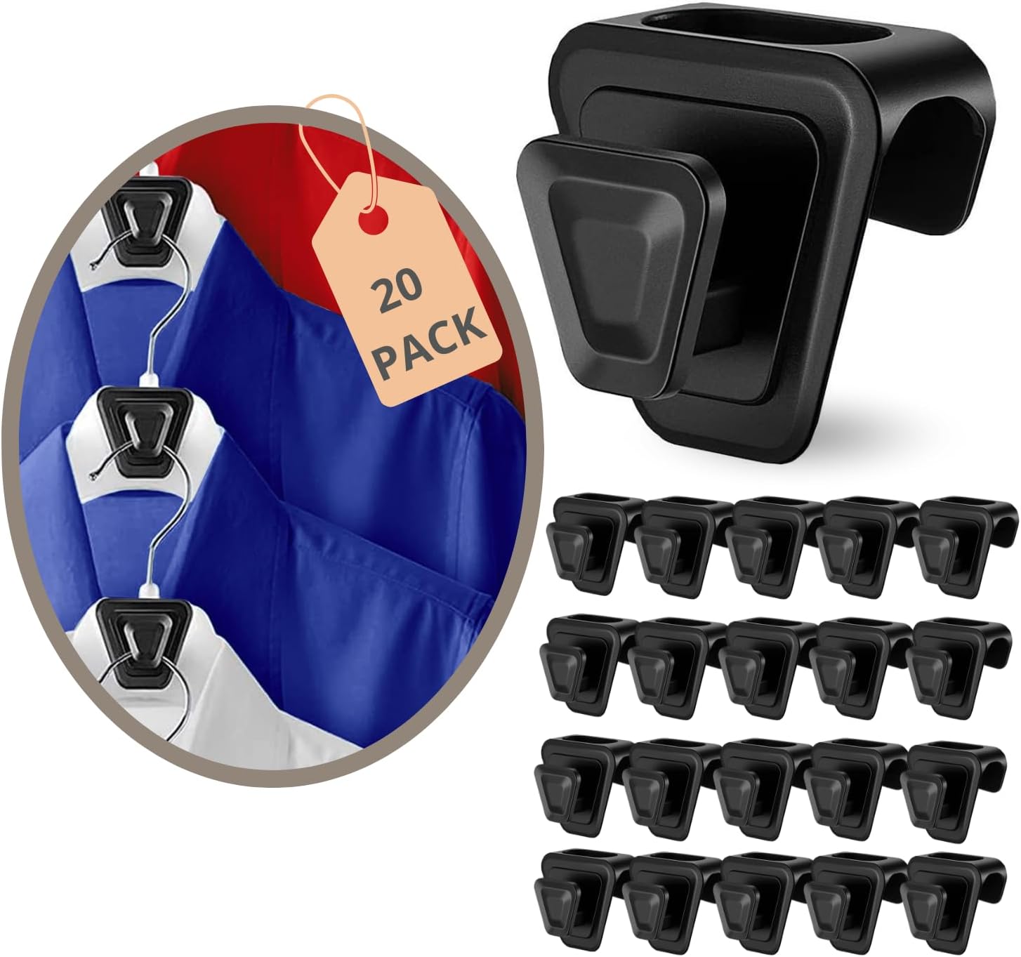 Perchas de alta calidad que ahorran espacio para ropa (paquete de 20)  Organiza tu armario con estas perchas de organización de clóset  Perchas que