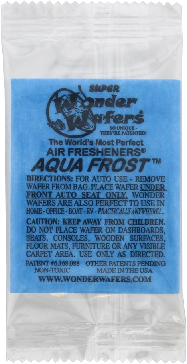 Wonder Wafers Ambientadores Aqua Frost envueltos individualmente de 25 CT (anteriormente hielo azul)