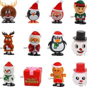 CCINEE 12 paquetes de juguetes de Navidad para decoración de Navidad, juguetes de relojería, rellenos de calcetines para fiesta de Navidad, relleno CCINEE 12 paquetes de juguetes de Navidad para decoración de Navidad, juguetes de relojería, rellenos de calcetines para fiesta de Navidad, relleno