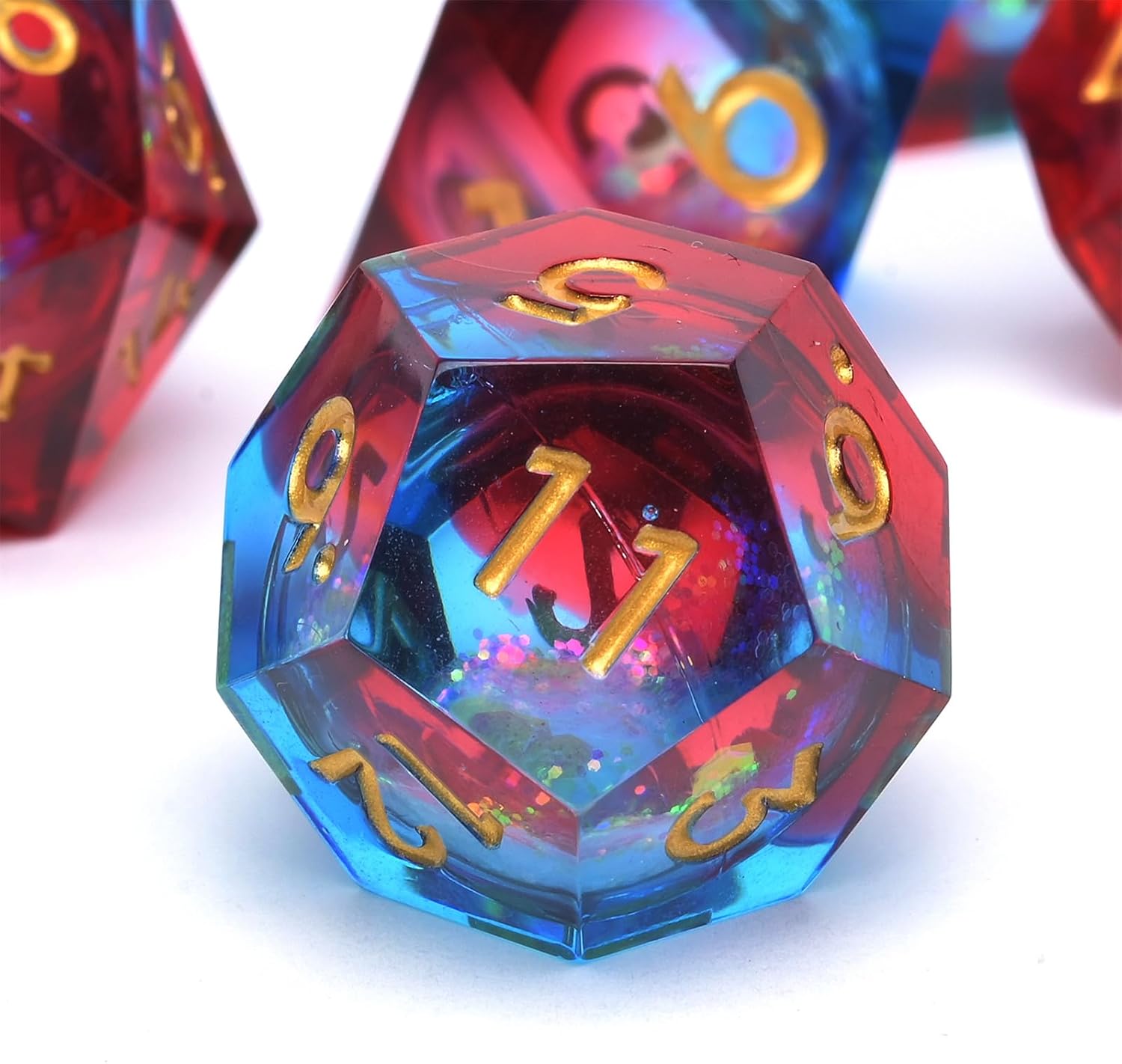 Dungeons and Dragons – Juego de dados de núcleo líquido D&D, juego de dados de resina poliédrica DND, utilizado para juegos de rol, juego de dados