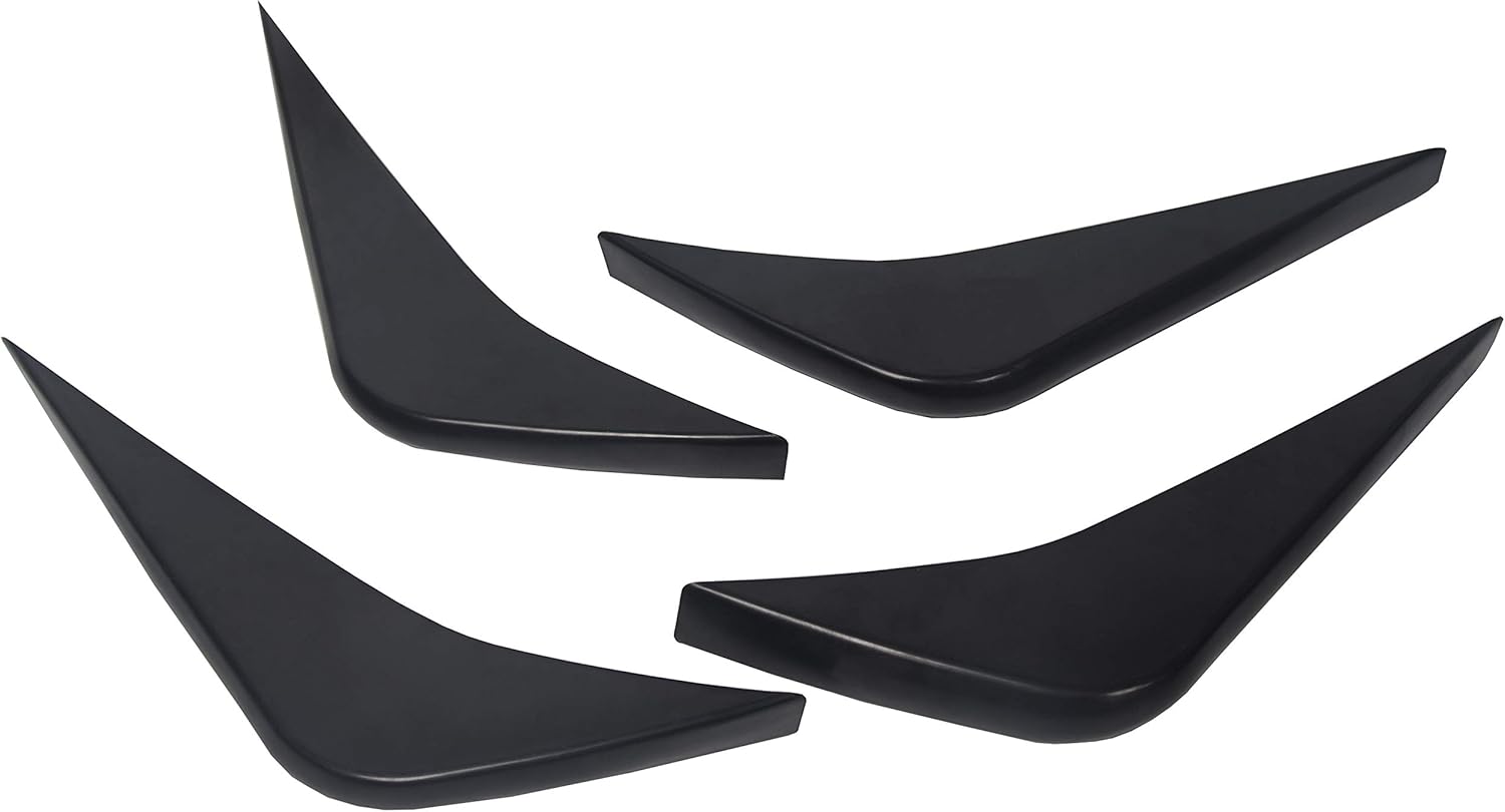 KUAFU Aletas difusoras inferiores de parachoques trasero compatibles con Chevrolet Corvette C7 2014-2019 2 pares de aletas difusoras de aire para