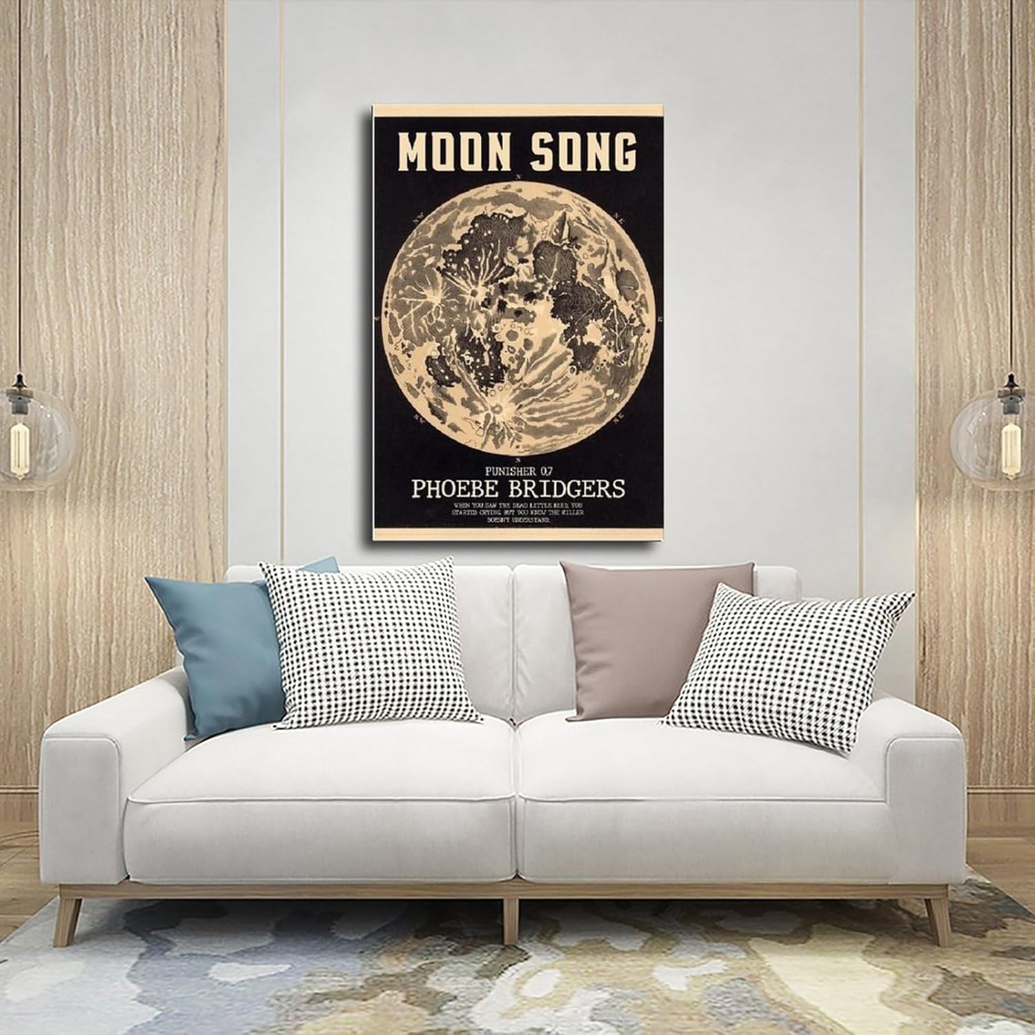 Phoebe Bridgers – Póster musical de canción de luna, lienzo y arte de pared, impresión moderna de decoración de dormitorio familiar, sin marco,