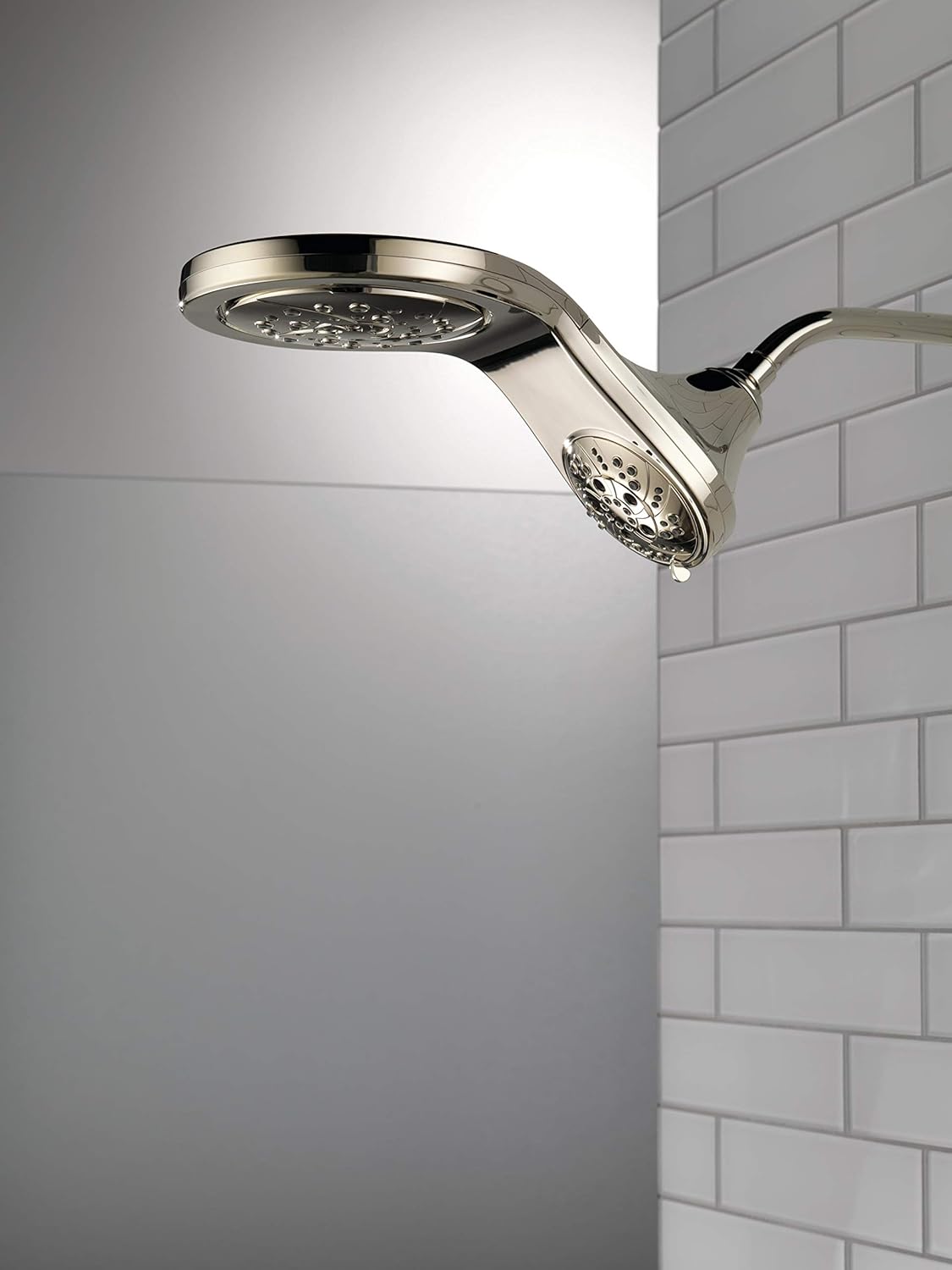 DELTA FAUCET 58581-PN-PK HydroRain H2OKinetic – Combo de ducha 2 en 1, flujo de agua de 1.75 GPM, níquel pulido
