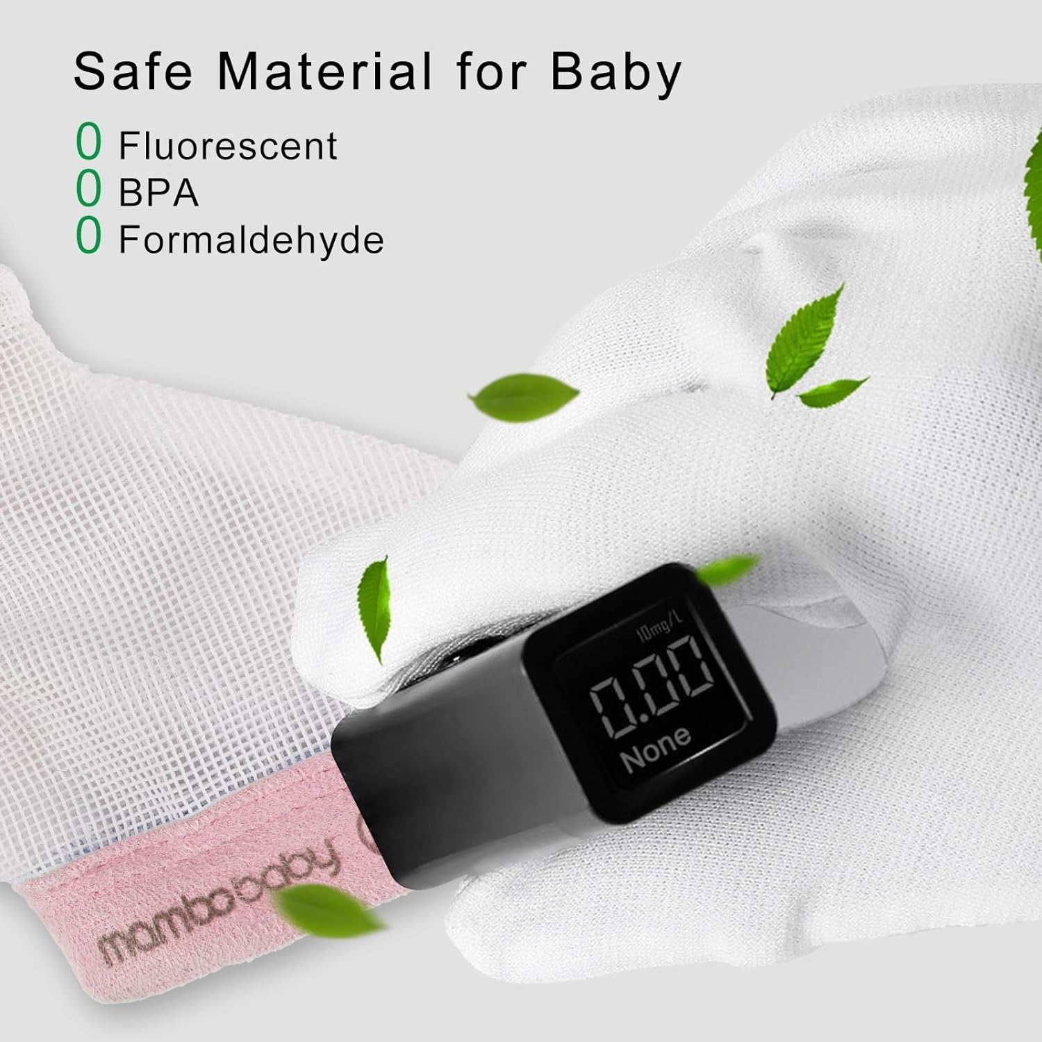 Elfzone Tope de succión de pulgar para niños de 1 a 2 años de edad, protector de dedos de silicona para chupar el pulgar con malla transpirable, kit