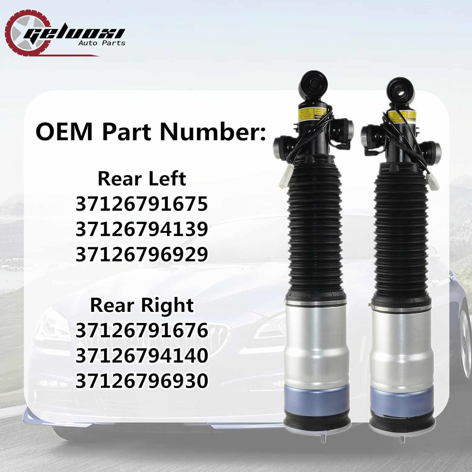 GELUOXI Suspensión neumática trasera izquierda y derecha EDC Struts 37126796929 Reemplazo para BMW 2009-2014 750i 750Li 4.4L 4.8L  2009-2013 760Li