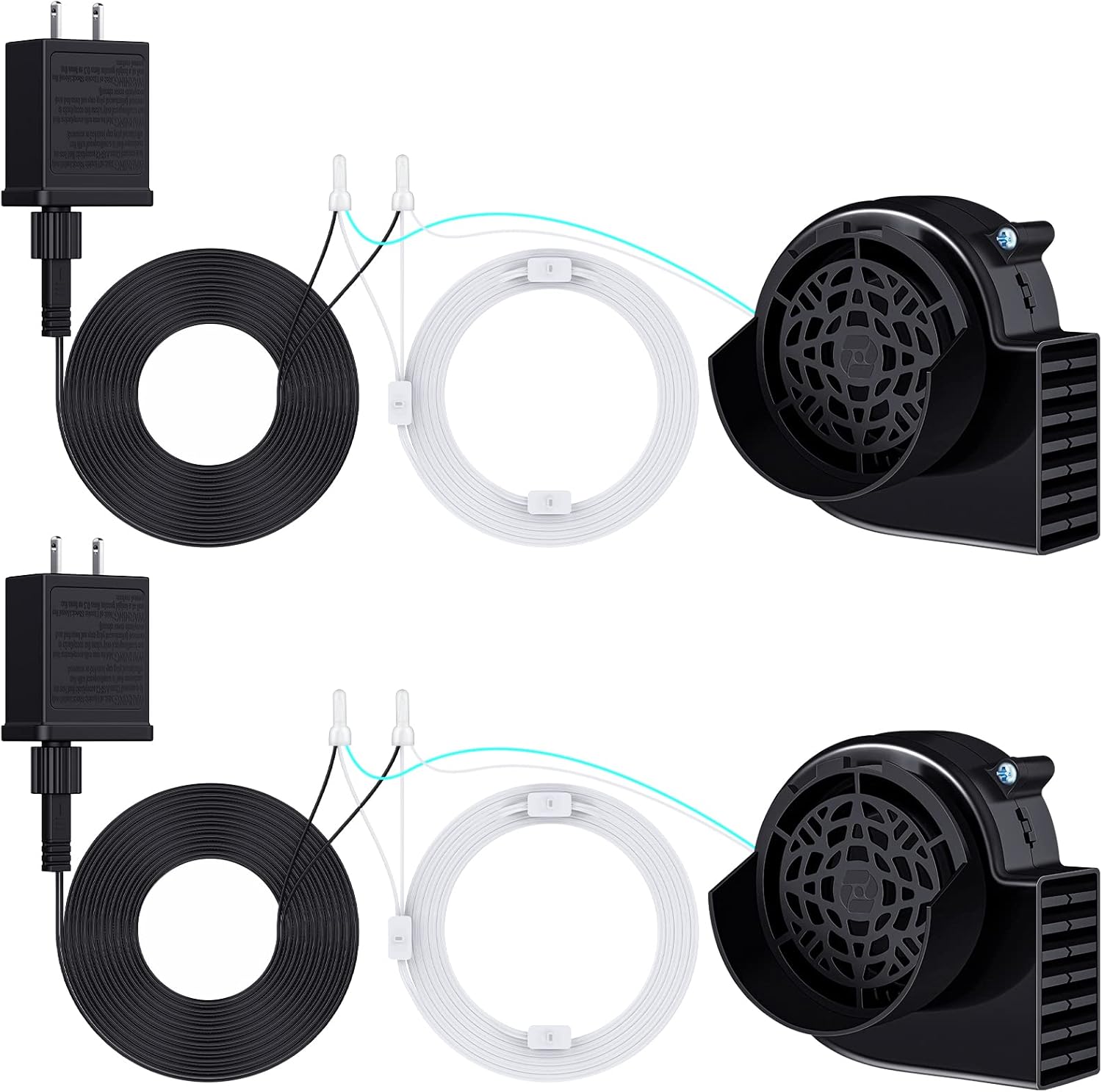 Saillong Paquete de 2 sopladores de aire para inflables, motor de repuesto de ventilador de aire para decoración inflable de jardín, patio, césped,