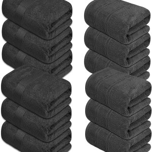 Paquete de 12 toallas de baño, 27 x 54 pulgadas, ultra suaves, 100% algodón, toallas de baño grandes, altamente absorbentes, ideales para piscina, Paquete de 12 toallas de baño, 27 x 54 pulgadas, ultra suaves, 100% algodón, toallas de baño grandes, altamente absorbentes, ideales para piscina,
