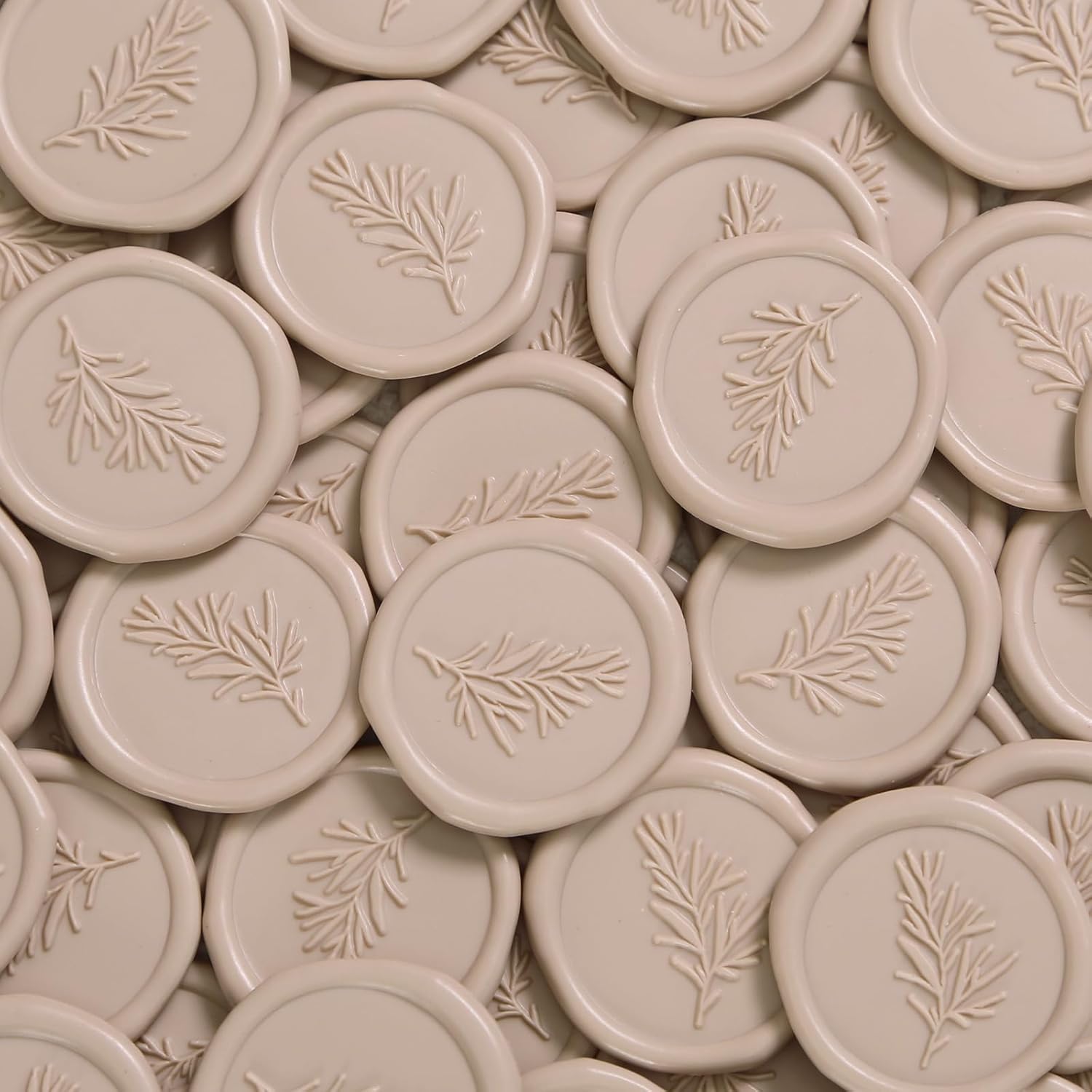 UNIQOOO Calcomanías de sello de cera, calcomanías de sello de invitación de boda de romero, 100 calcomanías autoadhesivas de color gris pardo,