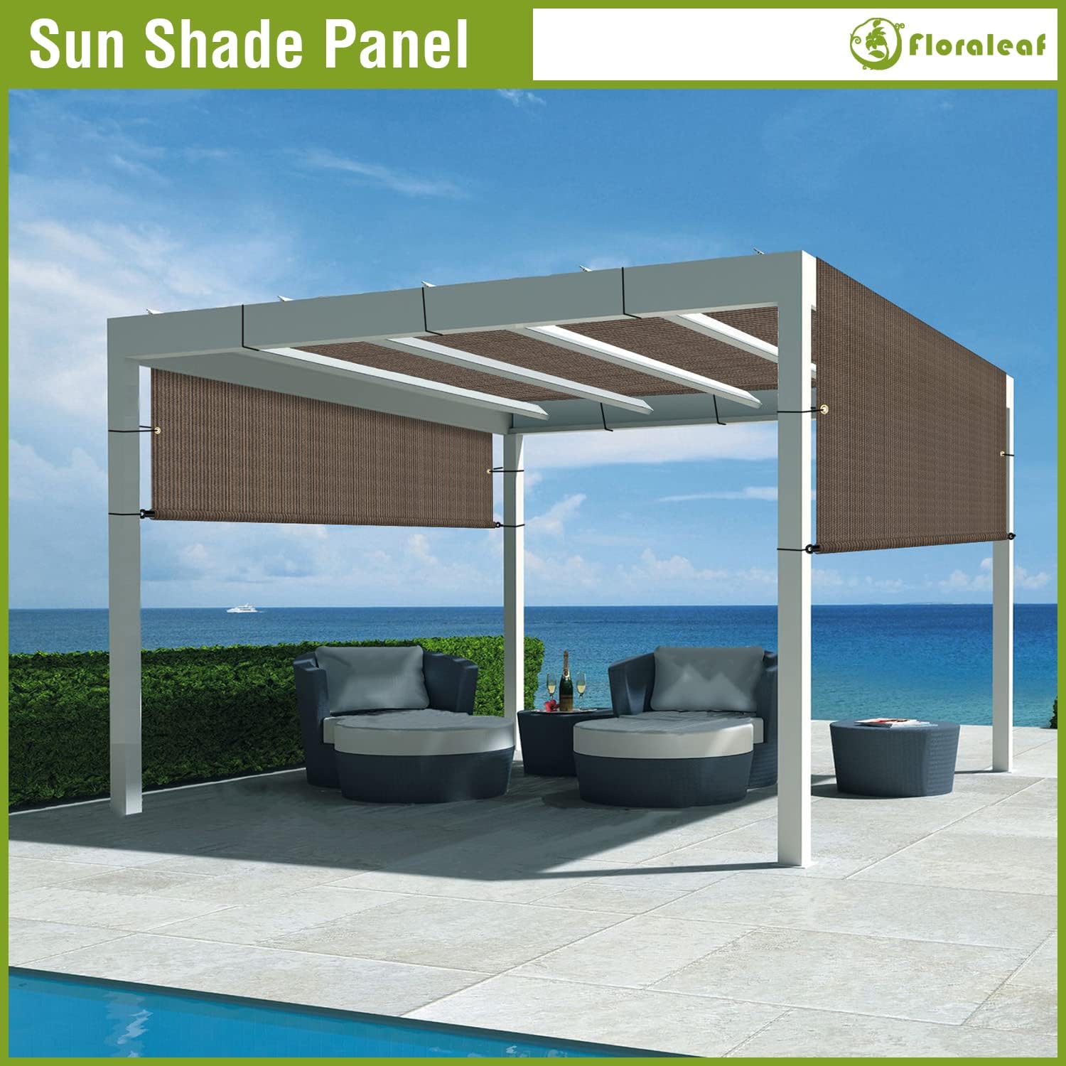 Toldo de repuesto universal para pérgola de 9 x 12 pies para patio al aire libre, porche, patio trasero, glorieta con ojales y varillas pesadas