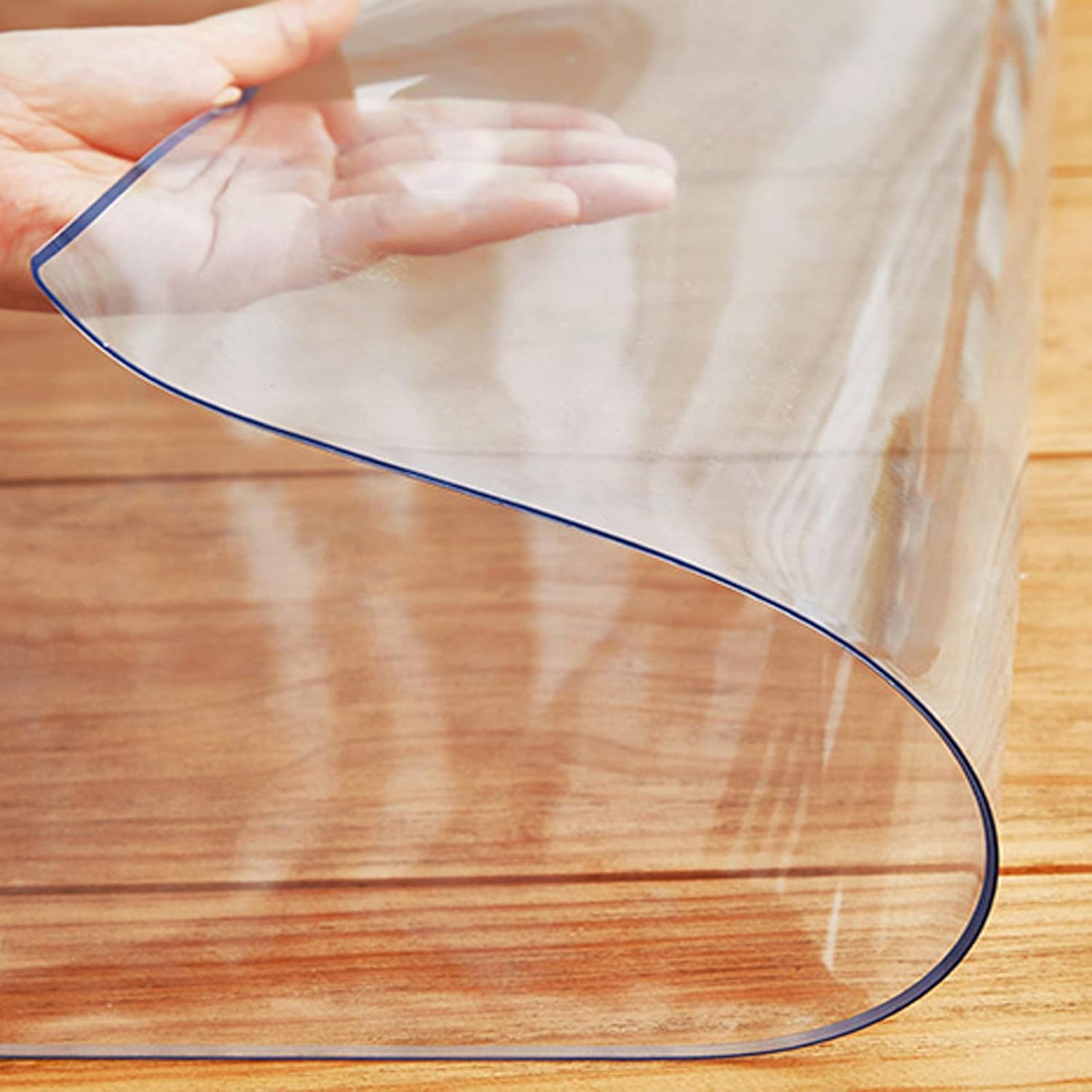 Protector de mesa transparente, resistente al agua, transparente, resistente al agua, mantel transparente de 0.098 pulgadas de grosor, 64 tamaños,