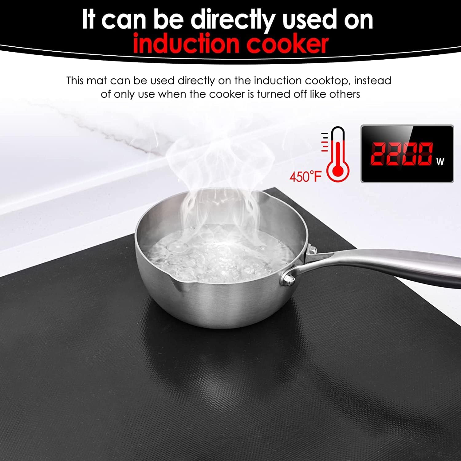 KitchenRaku – Alfombrilla protectora grande para placa de inducción, (magnética), cubiertas para quemadores de estufa eléctrica, antiarañazos como