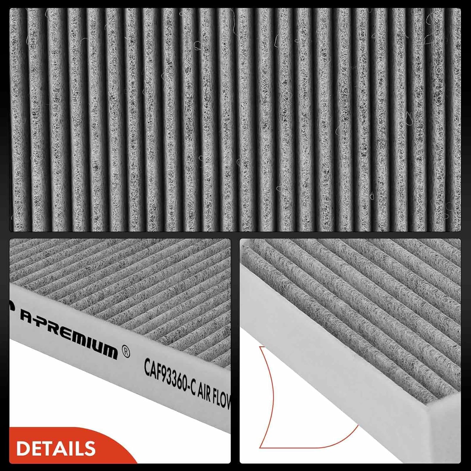 A-Premium Filtro de aire de cabina con carbón activado compatible con Porsche Panamera 2017-2021 2.9L 4.0L, Panamera 2019-2020 3.0L, Panamera