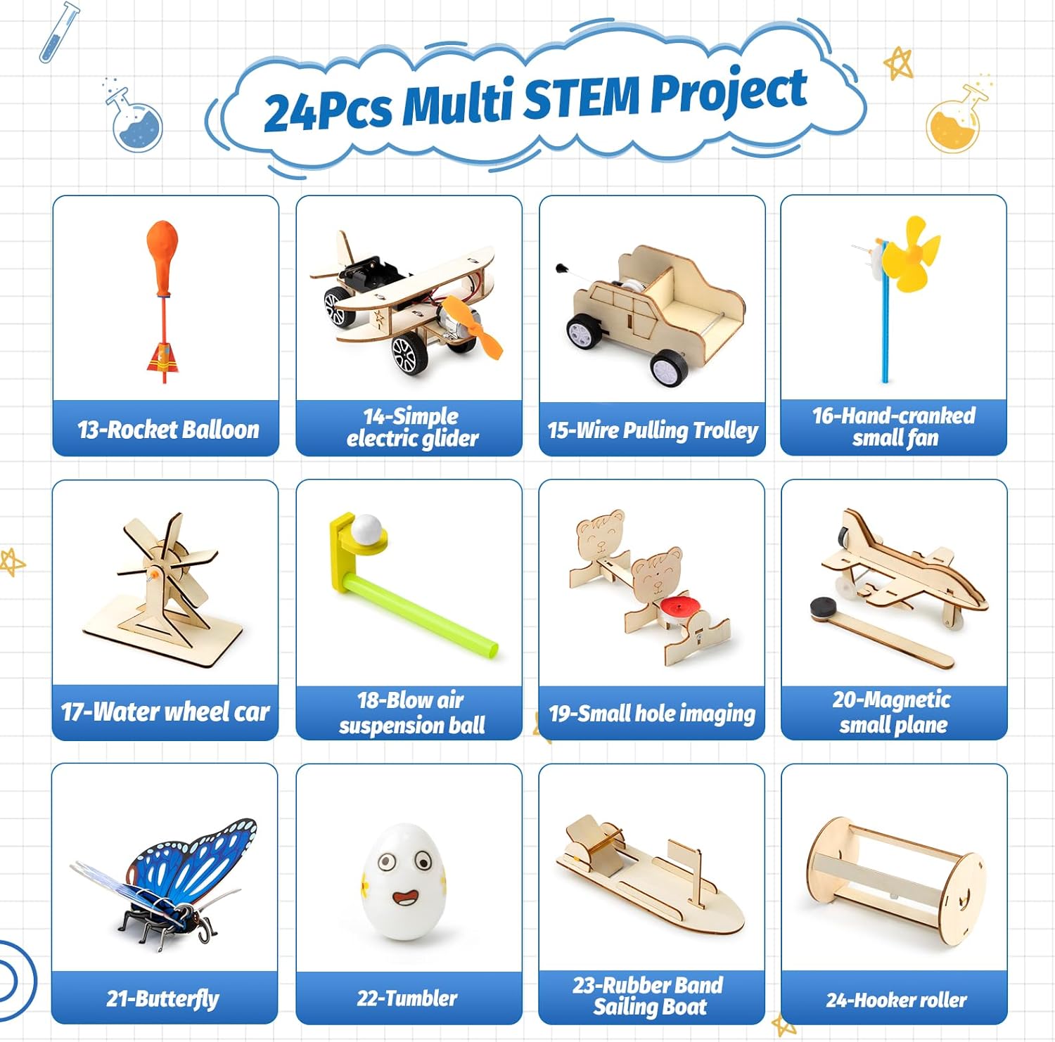 Calendario de Adviento de Navidad 2023, kit STEM de juguete con cuenta regresiva, calendario de Adviento y caja de regalo, kit educativo de ciencia,
