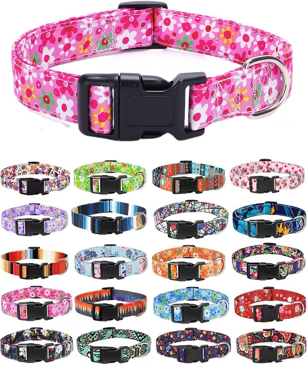 Moonpet Collares para perros pequeños, pequeños, medianos y grandes, unisex, diseño lindo para niños, niñas, collar para mascotas, suave, ajustable,