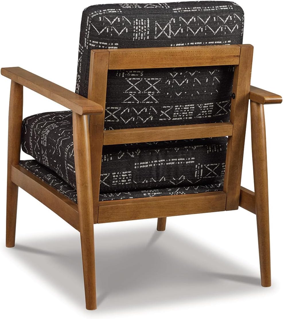 Signature Design by Ashley Bevyn Mid-Century – Silla decorativa tapizada moderna, color negro