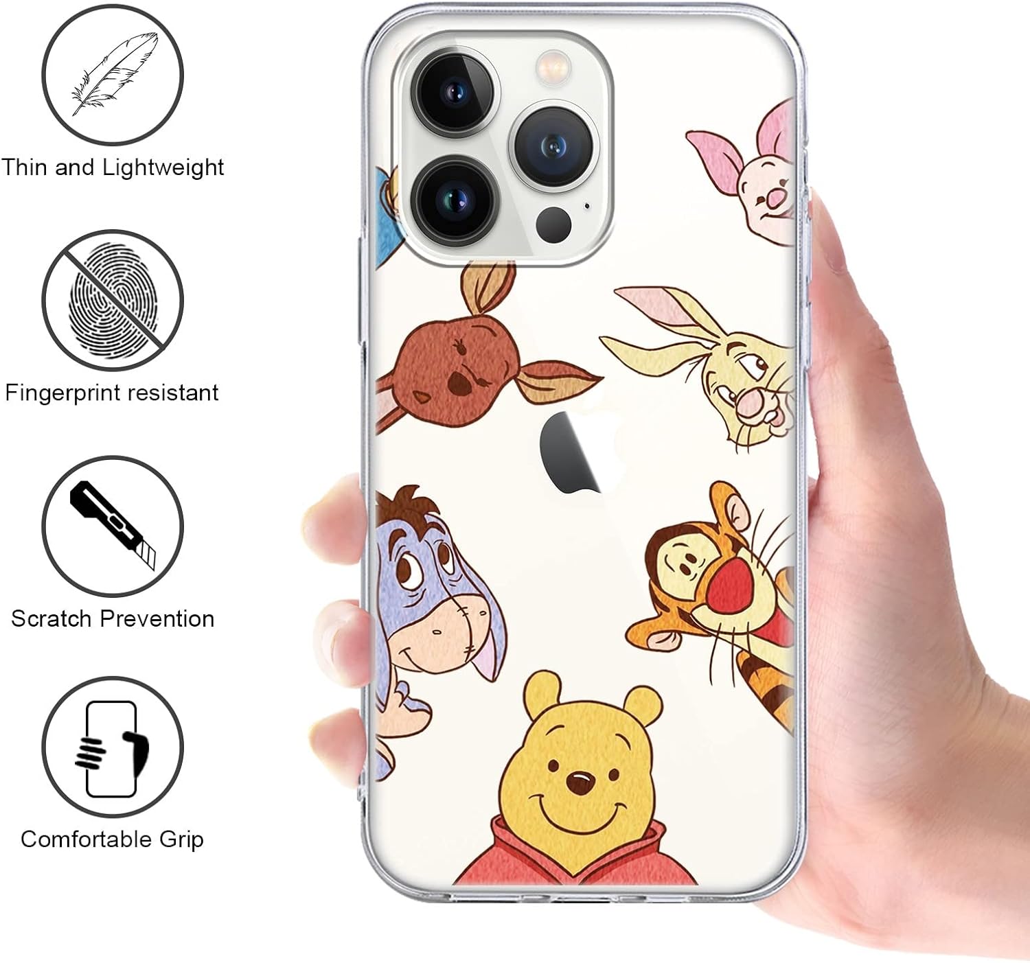 FGIAZDU Paquete de 2 fundas de teléfono de anime para iPhone 13 Pro Max, bonita funda protectora de dibujos animados de oso tigre, fundas de