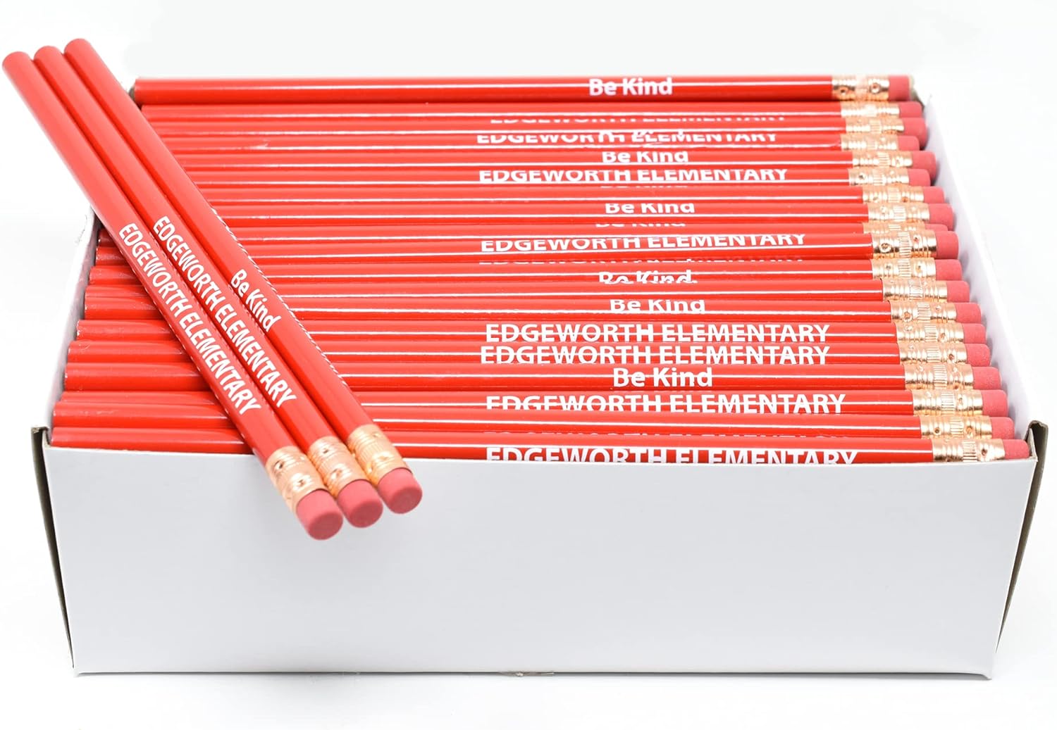 Pencil Guy Lápices redondos impresos personalizados promocionales 144 a una caja. 19 color(es) para elegir!