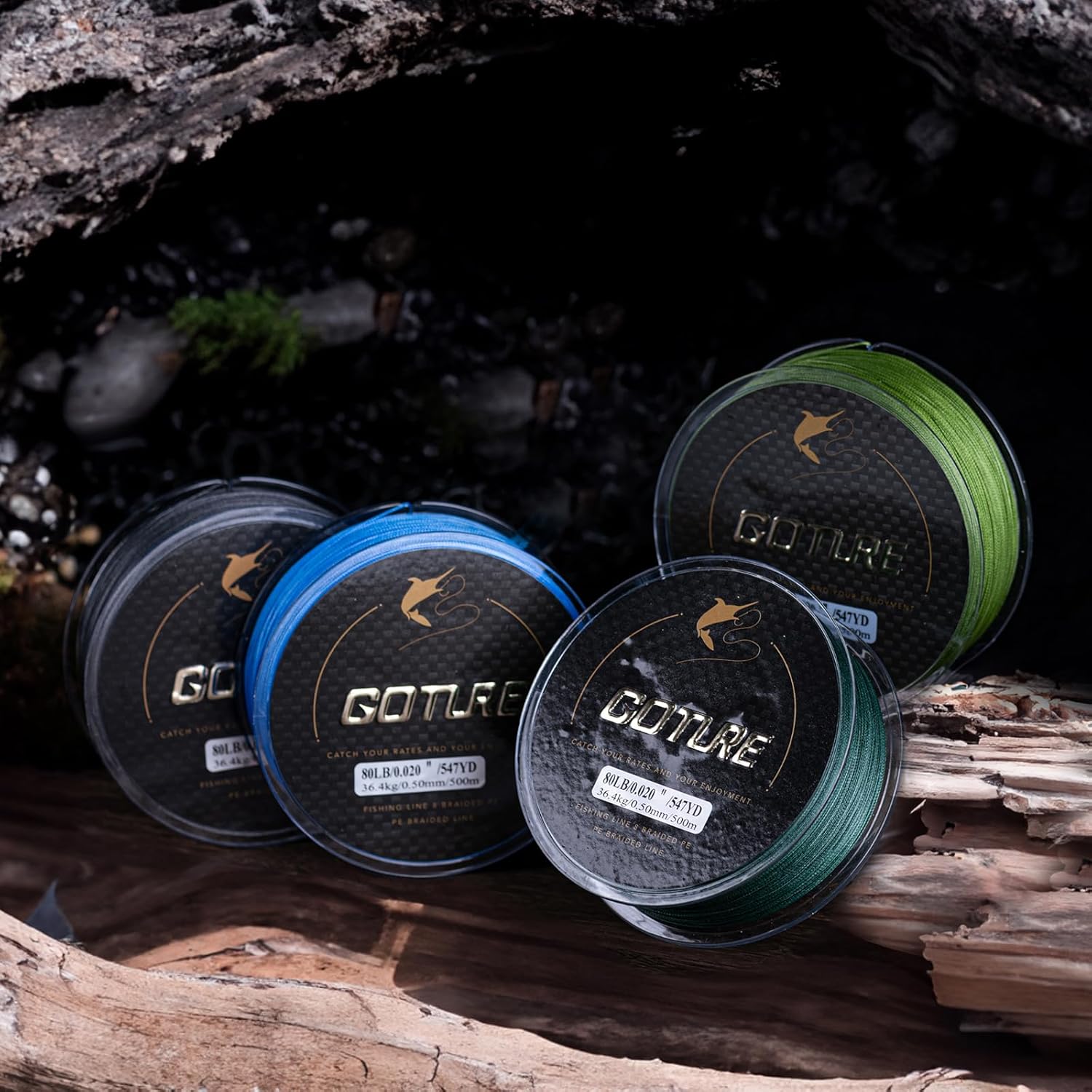 Goture X8 Braided Fishing Line – Ultra Thin Strong Sensitive Smooth and Zero Stretch Fishing Line, Super Abrasion Resistant Tournament Braided Lines