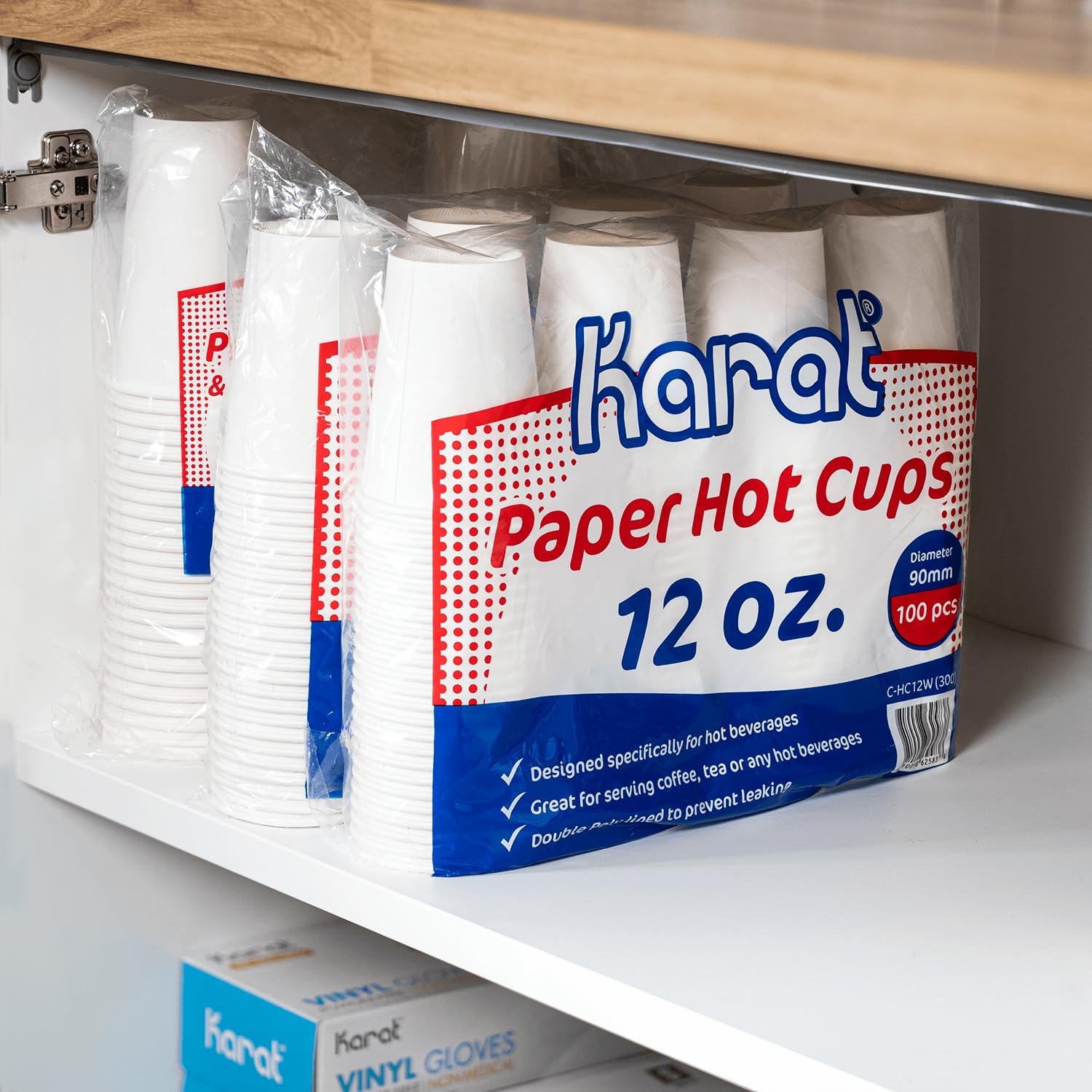 Karat Vasos calientes de papel blanco de 12 onzas, paquete de 300, tazas de café desechables, perfectas para llevar bebidas y fiestas, resistentes,