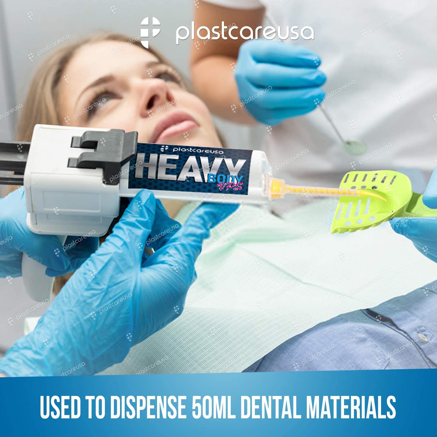Pistola de material de impresión dental de 1.7 fl oz, pistola dispensadora de cartucho de mezcla de impresión AB 1121, dispensador de pegamento